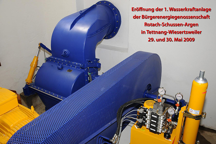 Erstes Projekt der B&uuml;rgerEnergiegenossenschaft &ndash;  Reaktivierung einer Wasserkraftanlage